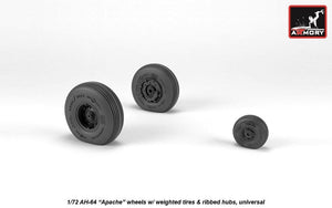 Armory Models AW72336 AH-64 Apache wheels w/ weighted tires, ribbed hubs 1/72 – zdjęcie 4