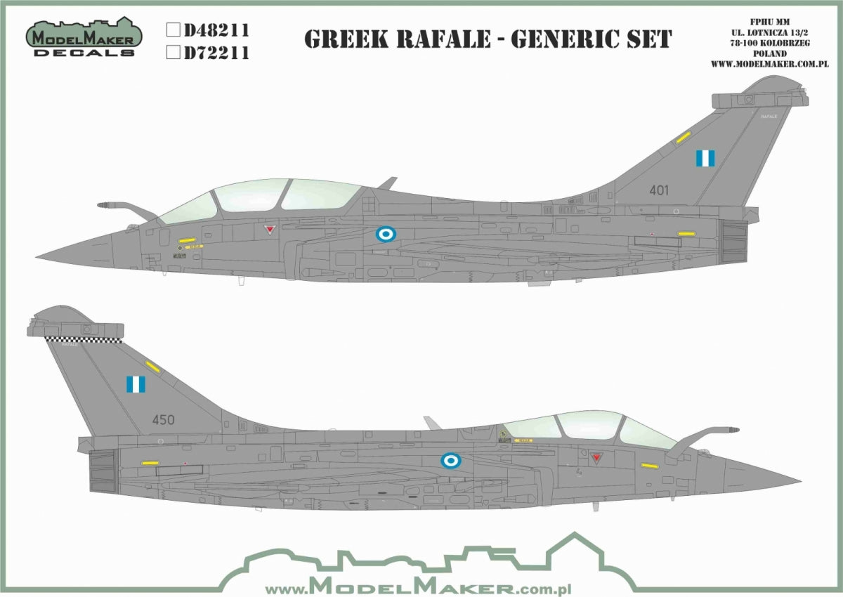 ModelMaker Decals D48211 Greek Rafale - generic set 1/48