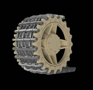 Panzer Art TR35-017 Entwicklungfahrzeug E-10 tracks + correct drive wheels 1/35 – zdjęcie 2