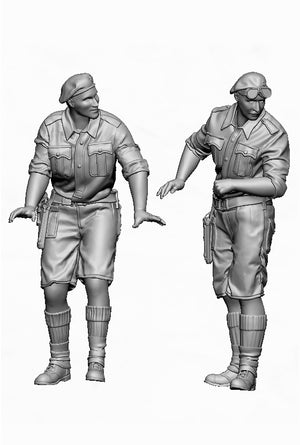Glowel Miniatures 35918 British Tank Crew North Africa (2 Figures Designed For M3 Grant, 3D Printed) 1/35 – zdjęcie 2