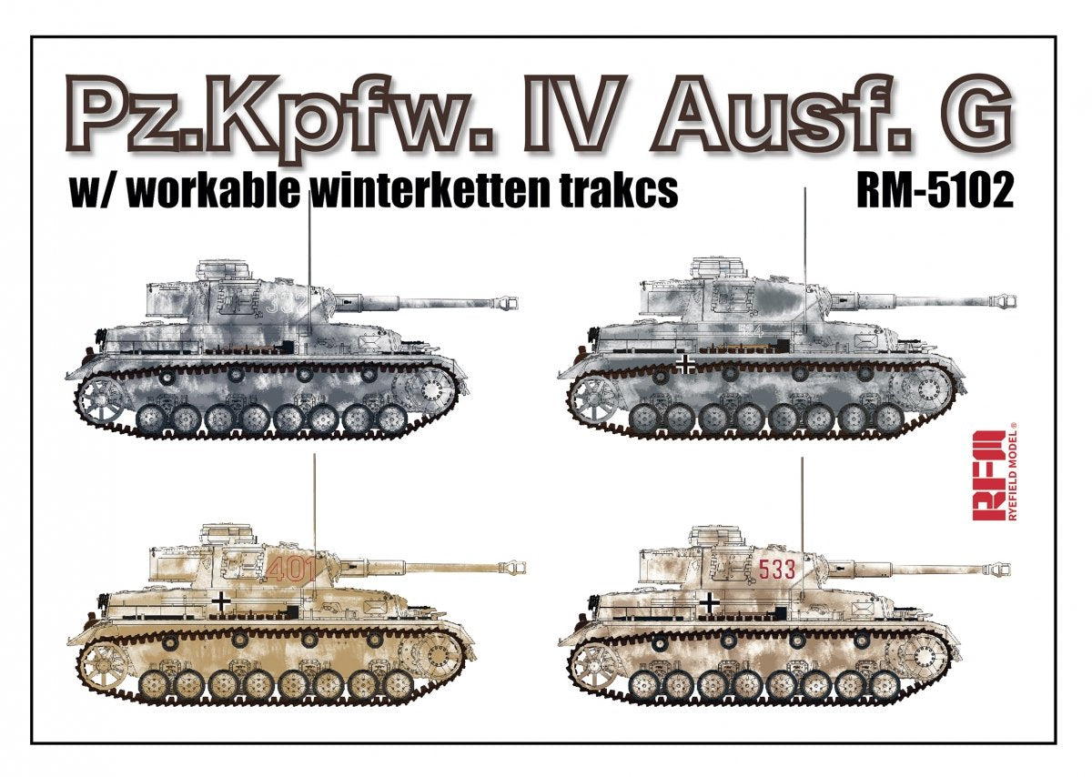Rye Field Model 5102 Pz.Kpfw.IV Ausf.G w/Winterketten 1/35 – zdjęcie 3