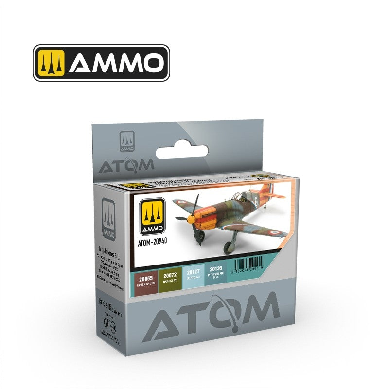 AMMO by Mig Jimenez 20940 ATOM French WWII Aircraft colors Set 4x20ml
