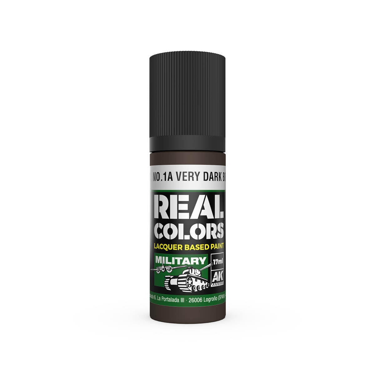 AK Interactive RC873 S.C.C. No.1A Very Dark Brown 17 ml – zdjęcie 2