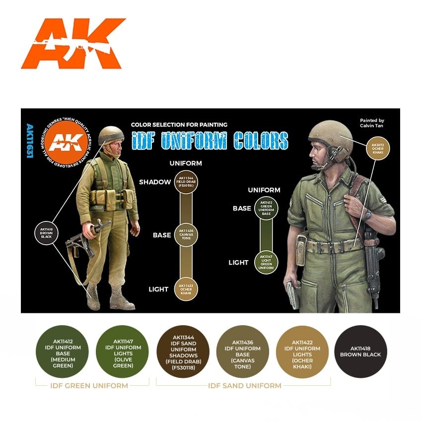 AK Interactive AK11631 IDF UNIFORM COLORS – zdjęcie 2