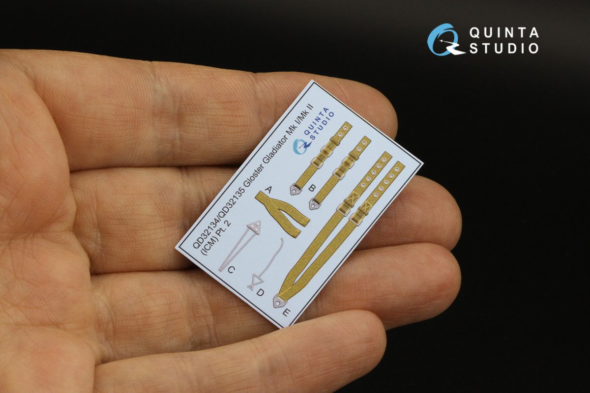 Quinta Studio QD32135 Gloster Gladiator Mk II 3D-Printed &amp;amp; coloured Interior on decal paper (ICM) 1/32 – zdjęcie 10