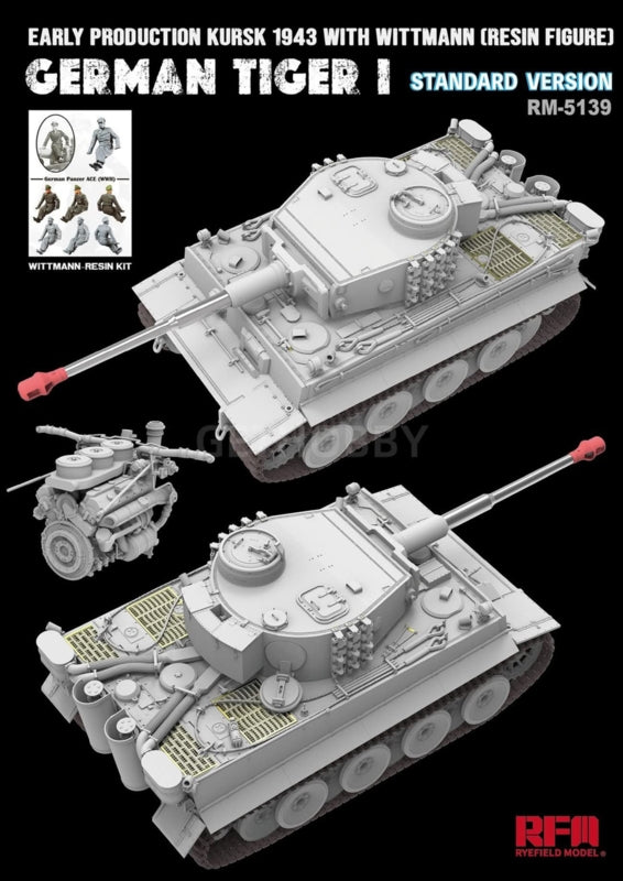 Rye Field Model 5139 Tiger I Early Production Wittmann Kursk 1943 Standart Version 1/35 – zdjęcie 2
