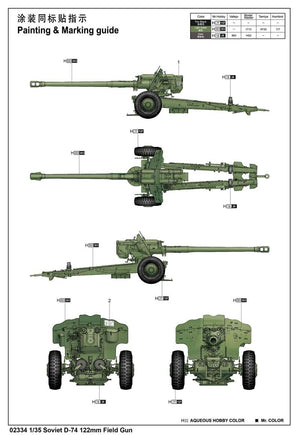 Trumpeter 02334 Soviet D-74 122mm Field Gun 1/35 – image 2