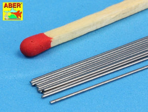 Aber SR05 Steel round rods 0,5mm length 250mm x12 pcs. – Bild 2