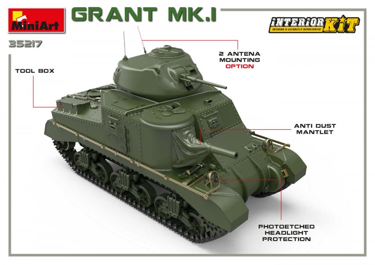 MiniArt 35217 Grant Mk.I w/interior 1/35 – image 19