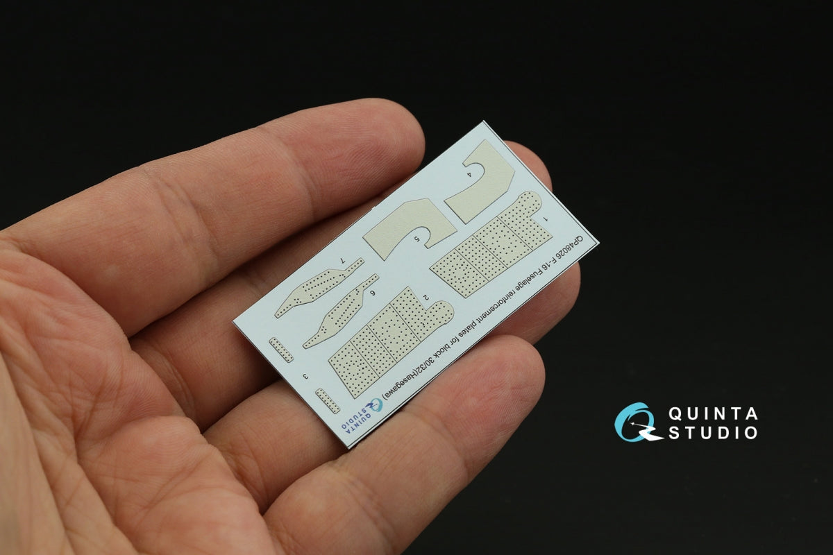 Quinta Studio QP48026 F-16 block 30/32 reinforcement plates (Hasegawa) 1/48 – zdjęcie 3