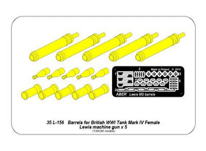 Aber 35L-156 Barrels for British WWI Tank Mark IV – Female 1/35 – image 11