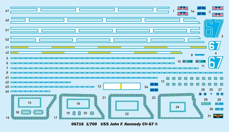 Trumpeter 06716 USS John F. Kennedy CV-67 1/700 – image 6