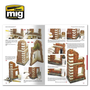 AMMO of Mig Jimenez 6135 HOW TO MAKE BUILDINGS. BASIC CONSTRUCTION AND PAINTING GUIDE (English) – zdjęcie 5
