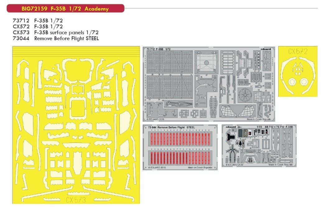 Eduard BIG72159 F-35B 1/72 for ACADEMY – zdjęcie 2