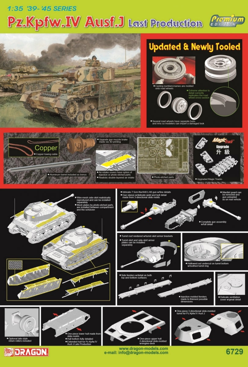 Dragon 6729 Pz.Kpfw.IV Ausf.J Last Production - Premium Edition 1/35