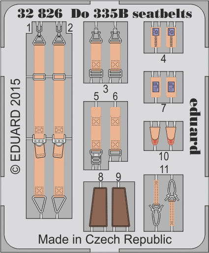 Ceintures de sécurité Eduard 32826 Do 335B 1/32 HK Models 
