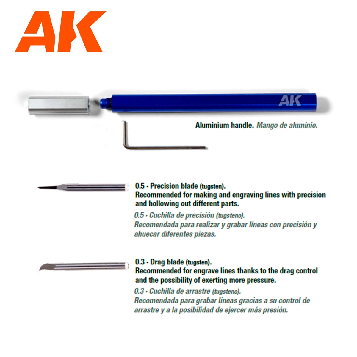 AK Interactive AK9321 TUNGSTEN STEEL ENGRAVING SCRIBER – zdjęcie 3