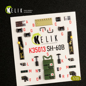 KELIK K35012 SH-60F OCEAN HAWK INTERIOR 3D DECALS FOR KITTY HAWK KIT 1/35 – zdjęcie 2