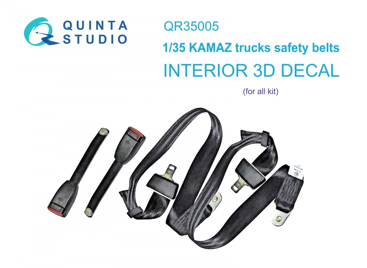 Quinta Studio QR35005 Kamaz trucks safety belts 3D-Printed &amp;amp; colored on decal paper (all kits) 1/35