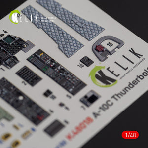 KELIK K48018 A-10C &amp;quot;Thunderbolt II&amp;quot; interior 3D decals for Italeri kit 1/48 – zdjęcie 4