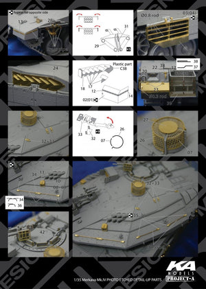 MK1 Design MM-35002 MERKAVA MK.IV DETAIL-UP ETCHD PARTS 1/35 – zdjęcie 3