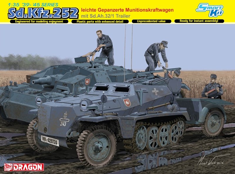 Dragon 6718 Sd.Kfz.252 leichte Gepanzerte Munitionskraftwagen mit Sd.Ah.32/1 Trailer 1/35