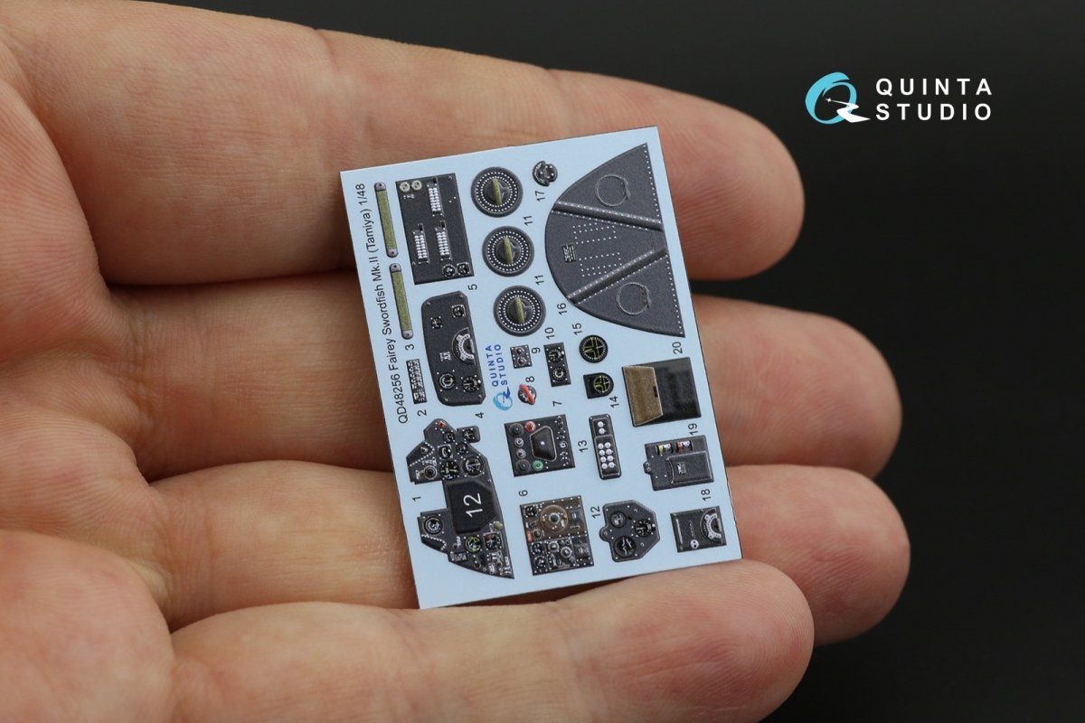 Quinta Studio QD48256 Swordfish Mk.II 3D-Printed &amp;amp; coloured Interior on decal paper ( Tamiya ) 1/48 – zdjęcie 9