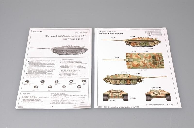 Trumpeter 00383 German Entwicklungsfahrzeug E25 1/35 – zdjęcie 8