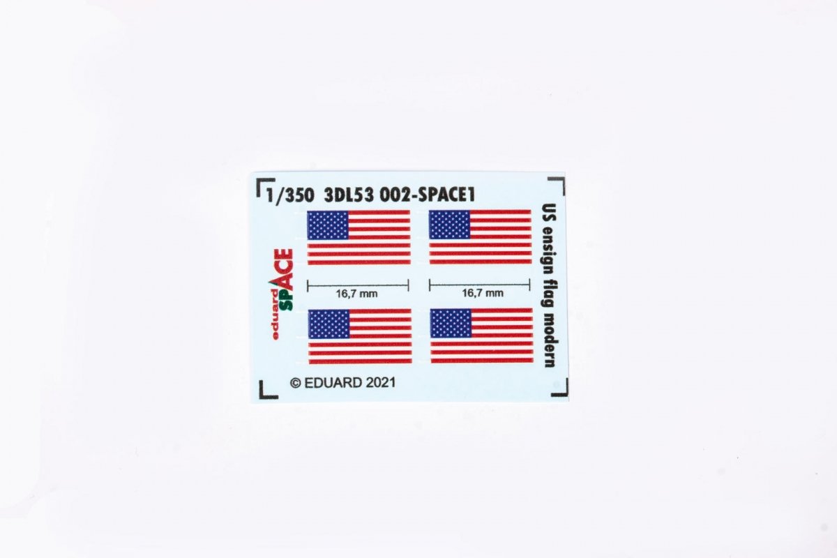 Eduard 3DL53002 US ensign flag modern SPACE 1/350