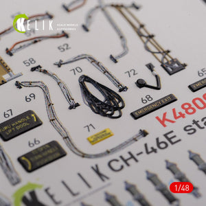 KELIK K48091 CH-46E Cargo compartment interior 3D decals for Academy kit 1/48 – zdjęcie 8