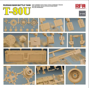 Rye Field Model 5105 Russian Main Battle Tank T-80U 1/35 – zdjęcie 9