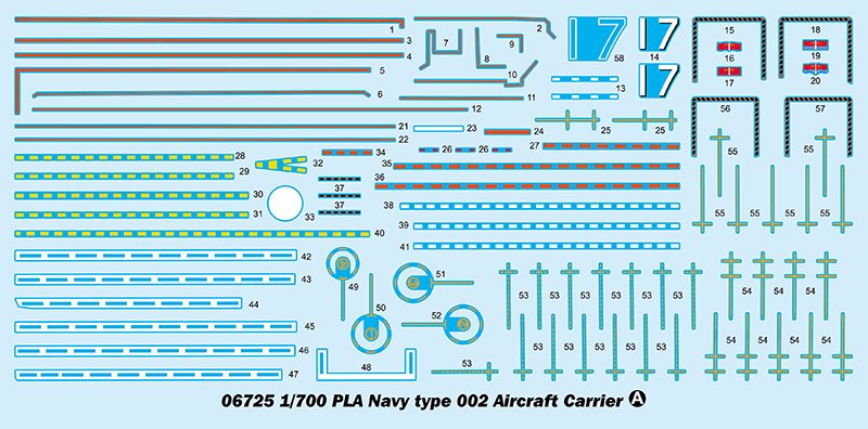 Trumpeter 06725 PLA Navy type 002 Aircraft Carrier 1/700 – zdjęcie 7