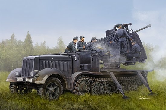 Trumpeter 09513 German 5cm FLAK 41auf Selbstfahrlafette(Sd.Kfz.7/2) 1/35