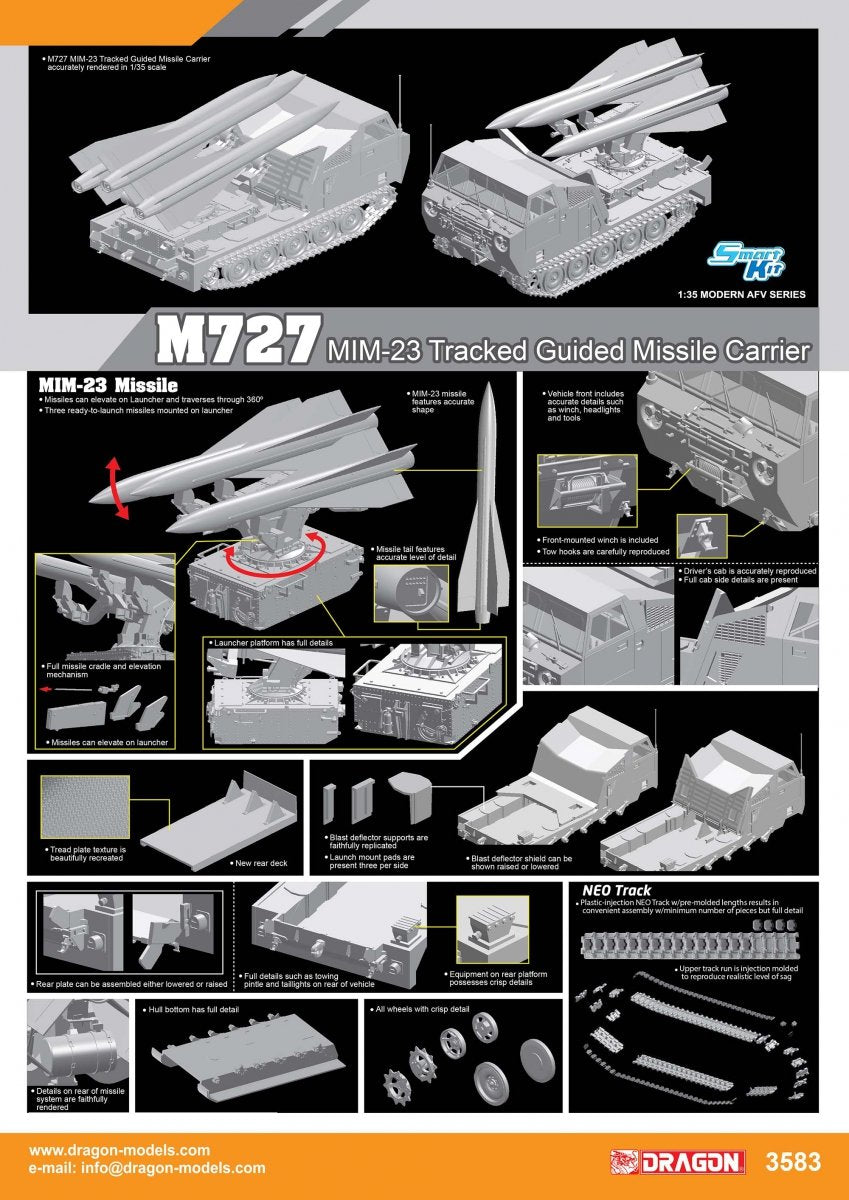 Dragon 3583 M727 MiM-23 Tracked Guided Missile Carrier 1/35 – zdjęcie 2