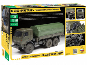 Zvezda 3697 Russian three axle truck K-5350 &amp;quot;MUSTANG&amp;quot; 1/35 – zdjęcie 2