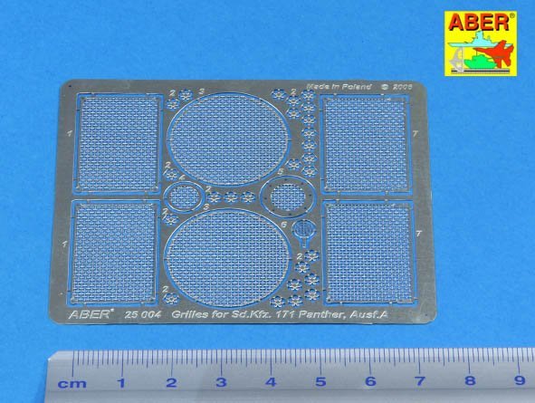 Aber 25004 PzKpfw V Ausf.A/D grilles 1/25 – zdjęcie 2
