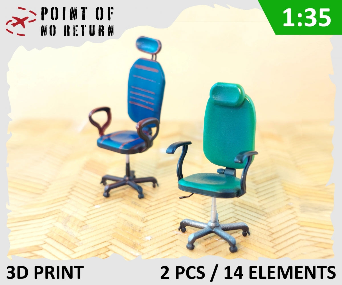 Point of no Return 3524058 Chaises de bureau, deux modèles différents 1/35 