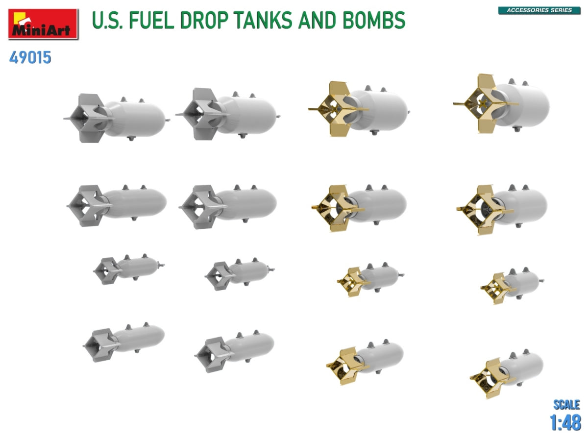 MiniArt 49015 U.S. FUEL DROP TANKS AND BOMBS 1/48 – zdjęcie 7