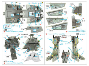 Quinta Studio QD48405 F-14D 3D-Printed &amp;amp; coloured Interior on decal paper (Hobby Boss) 1/48 – zdjęcie 2