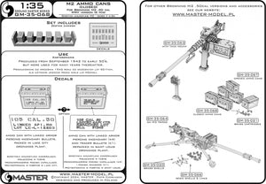 Master GM-35-068 Skrzynki amunicyjne M2 do karabinu Browning M2 .50 - używane w okresie II w. św. (6 szt.) - ZAMKNIĘTE 1/35 – zdjęcie 6