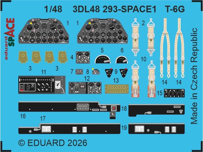 Eduard 3DL48293 T-6G SPACE for Italeri 1/48