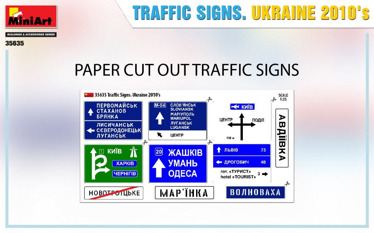 Miniart 35635 TRAFFIC SIGNS. UKRAINE 2010’s 1/35 – zdjęcie 4