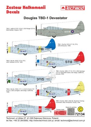 Techmod 72134 - Douglas TBD-1 Devastator 1/72 – image 2