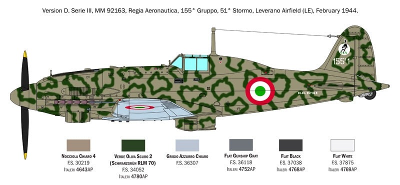 Italeri 2519 Macchi C.205 Veltro 1/32 – zdjęcie 14
