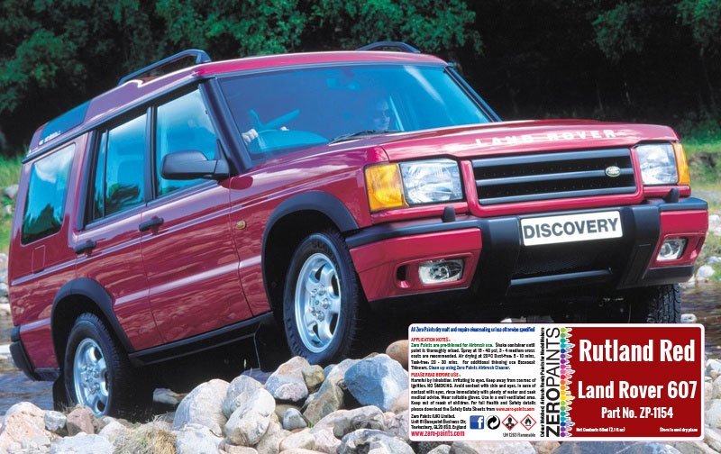 Zero Paints ZP-1154RUTLAND Land Rover Paints Rutland Red 607 60ml