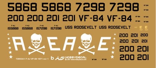 HobbyDecal AL72003V1 F-4J VF-84 Jolly Rogers Late 1971 1/72 – image 3