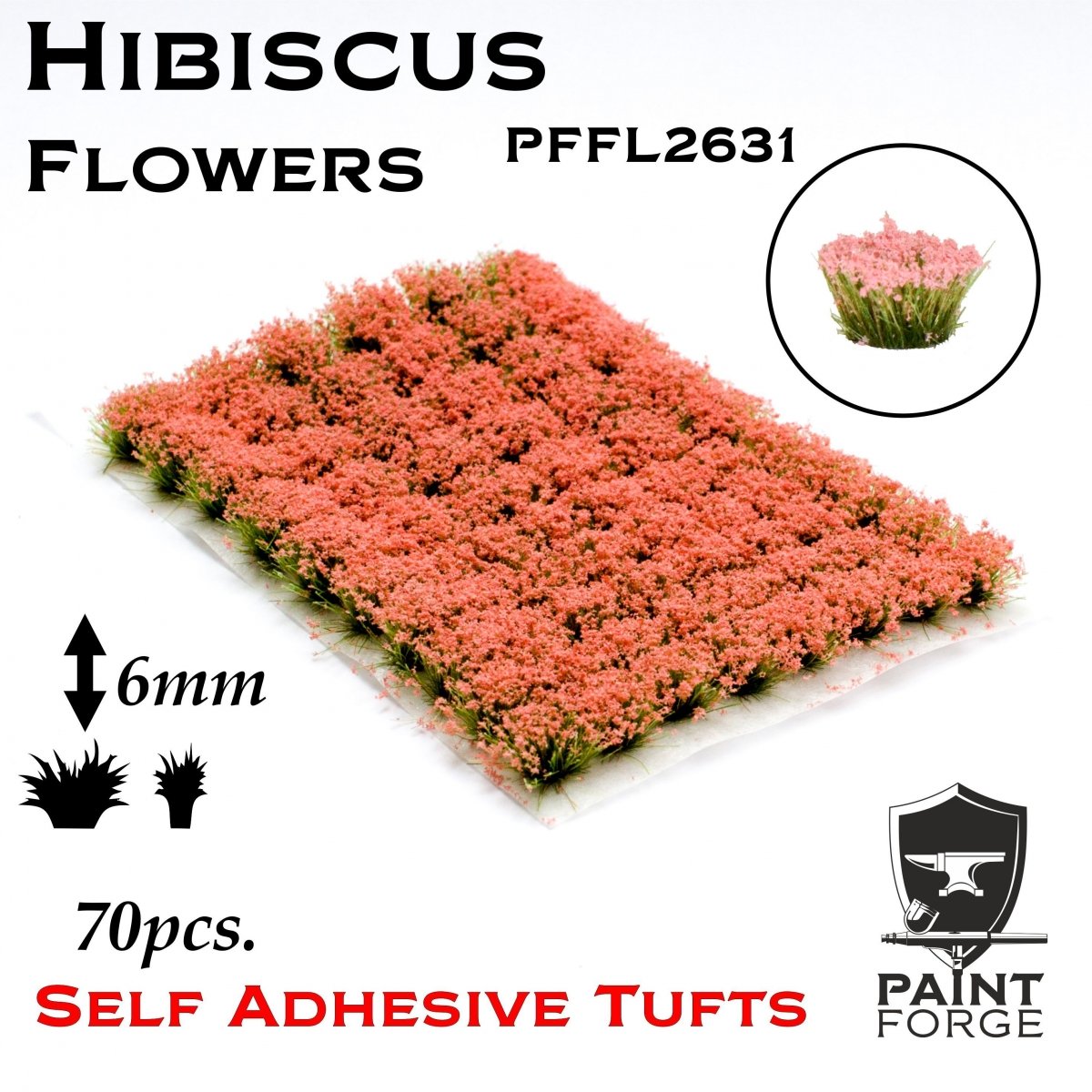 Peinture Forge PFFL2631 Fleurs d'hibiscus roses 6 mm