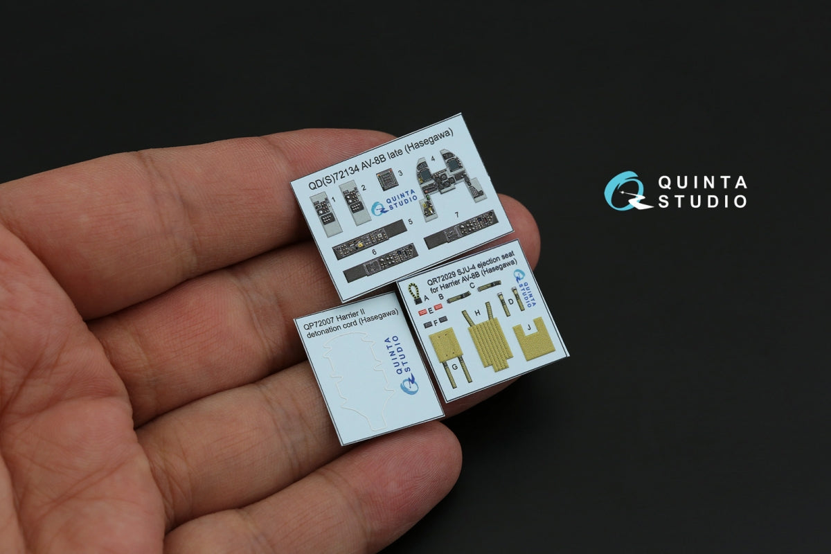Quinta Studio QD72134 AV-8B late 3D-Printed coloured Interior on decal paper (Hasegawa) 1/72 – zdjęcie 3