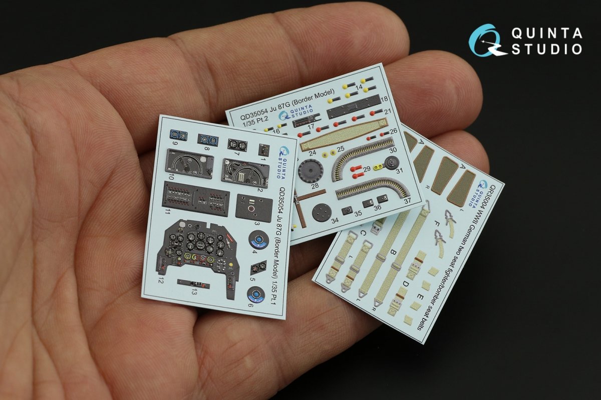 Quinta Studio QD35054 Ju 87G 3D-Printed &amp;amp; coloured Interior on decal paper ( Border Model ) 1/35 – zdjęcie 11