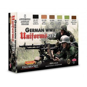 Lifecolor CS05 Acrylic paint set German Uniforms WWII Set 2 6x22ml